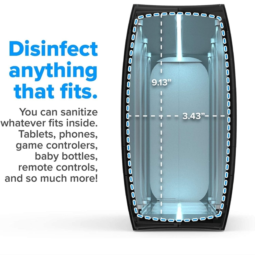 Homesoap UV home sanitizer disinfection XLB-1BLACK for phone tablet bottles